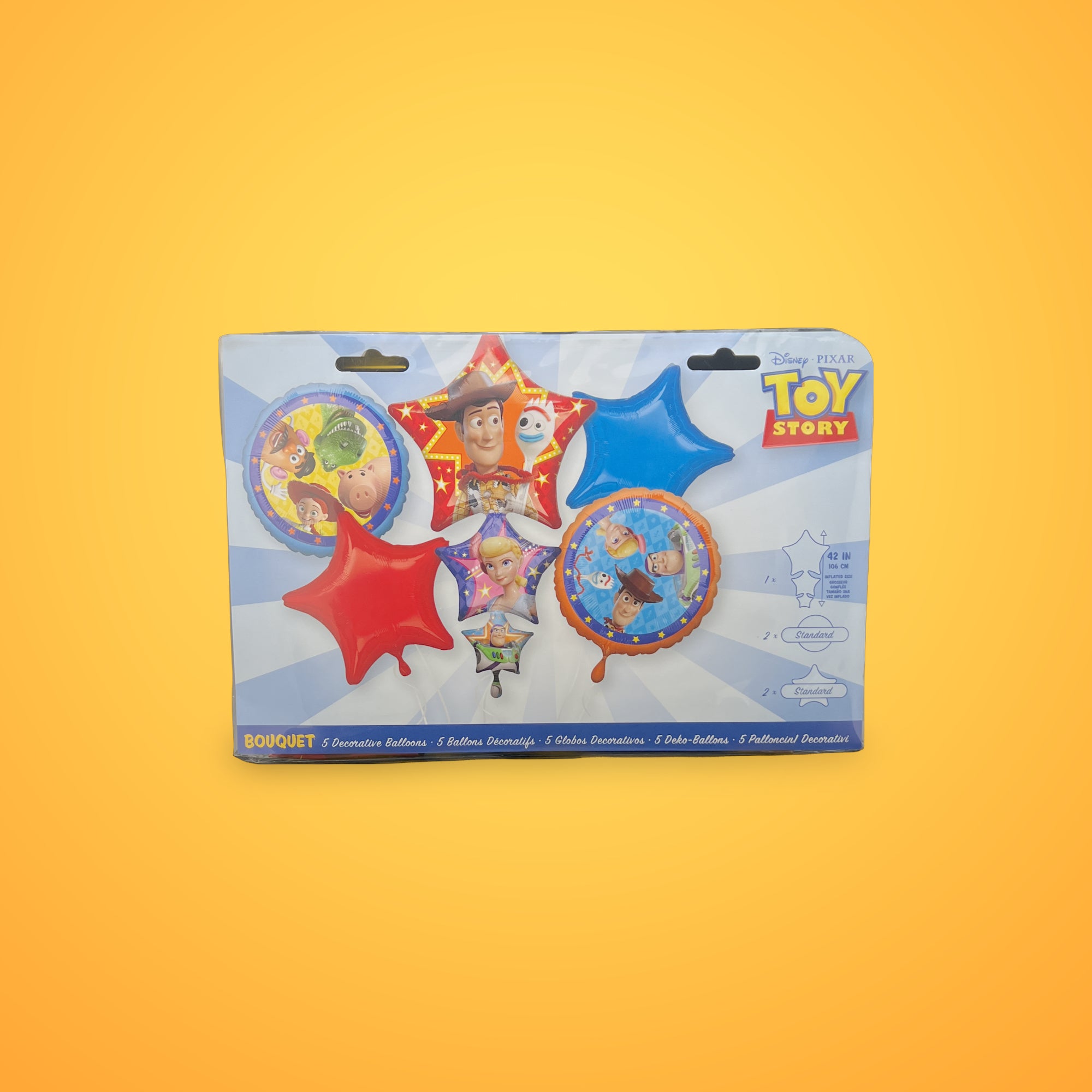 Amscan Palloncini In Lattice Toy Story – Confezione Da 5 – Diametro 28 Cm – Decorazione Festa A Tema